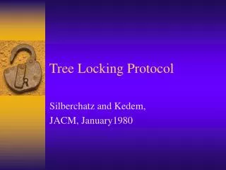 Tree Locking Protocol