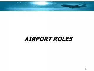 AIRPORT ROLES