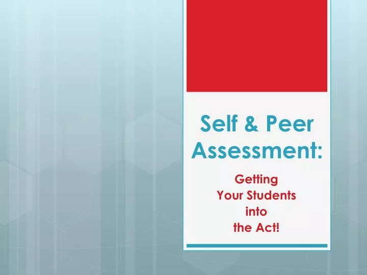 self peer assessment
