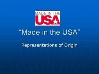 “Made in the USA”