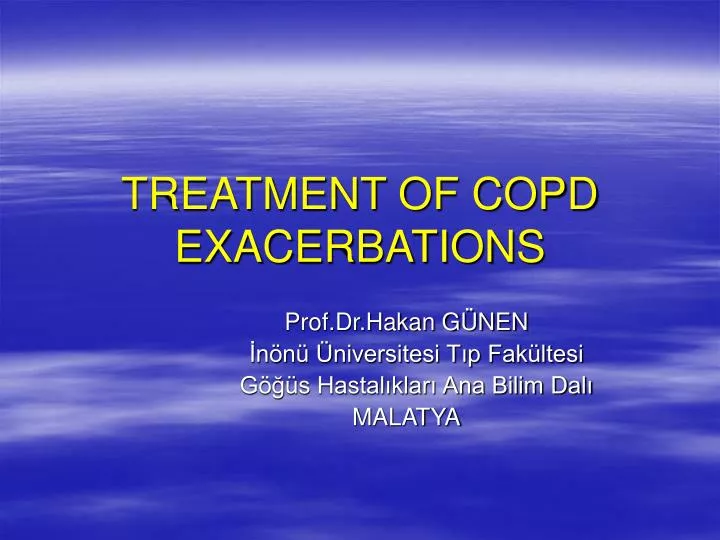 treatment of copd exacerbations