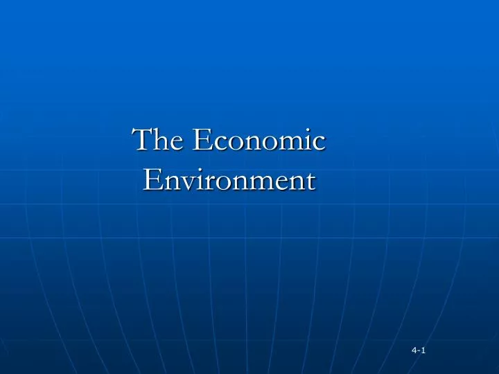 the economic environment