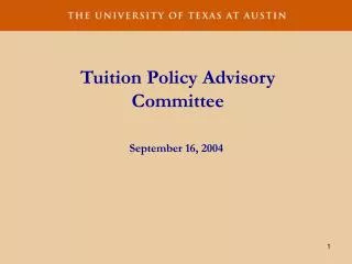 Tuition Policy Advisory Committee