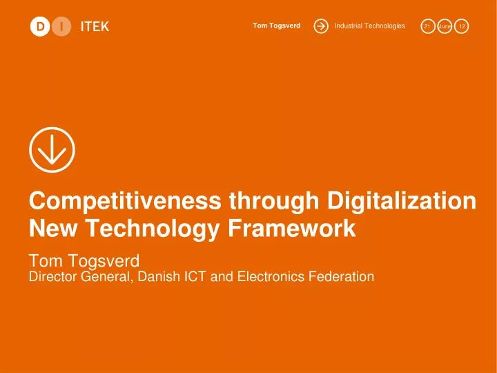competitiveness through digitalization new technology framework