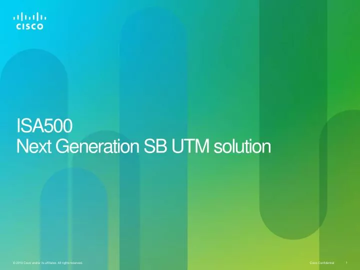 isa500 next generation sb utm solution