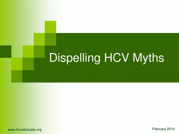 dispelling hcv myths