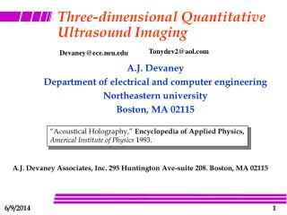 Three-dimensional Quantitative Ultrasound Imaging