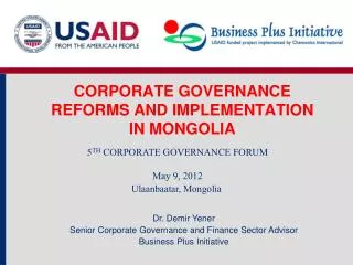 CORPORATE GOVERNANCE REFORMS AND IMPLEMENTATION IN MONGOLIA