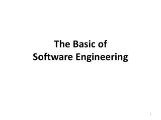 the basic of software engineering