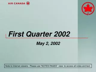 First Quarter 2002