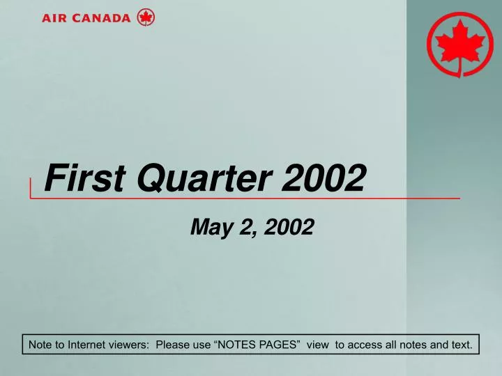 first quarter 2002