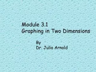 Module 3.1 Graphing in Two Dimensions