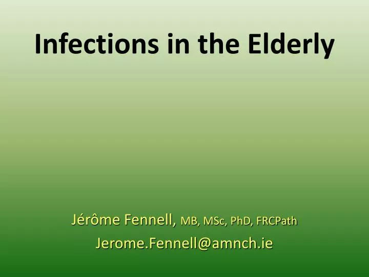 infections in the elderly
