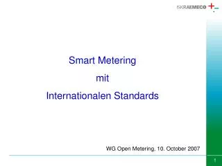 Smart Metering mit Internationalen Standard s