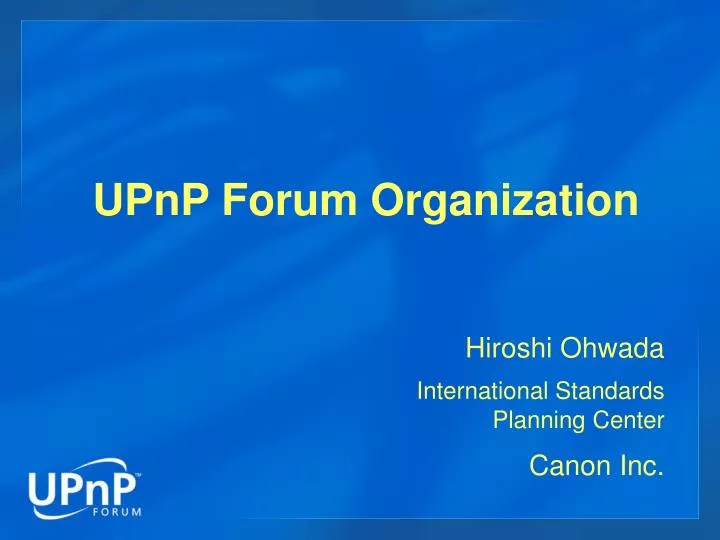 upnp forum organization