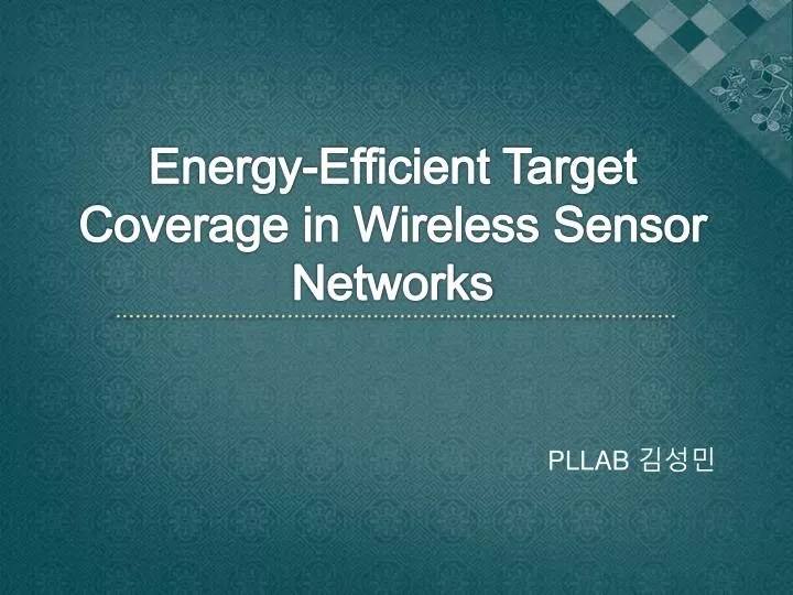 energy efficient target coverage in wireless sensor networks