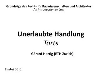 unerlaubte handlung torts