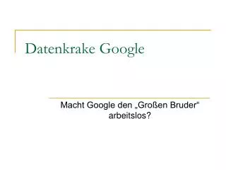datenkrake google