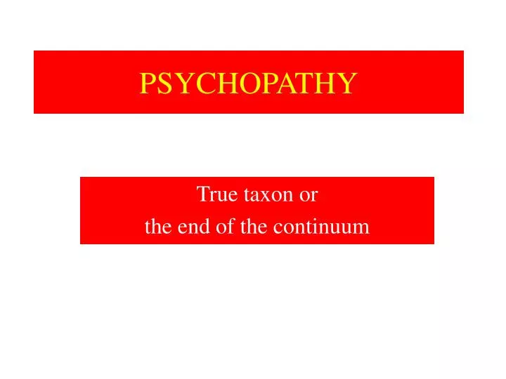 psychopathy