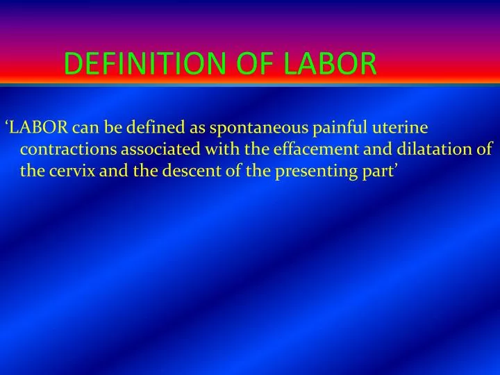 definition of labor