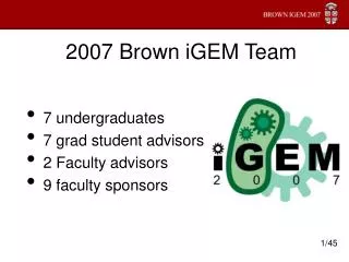 2007 Brown iGEM Team