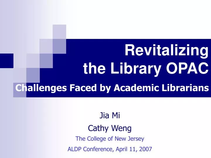 revitalizing the library opac
