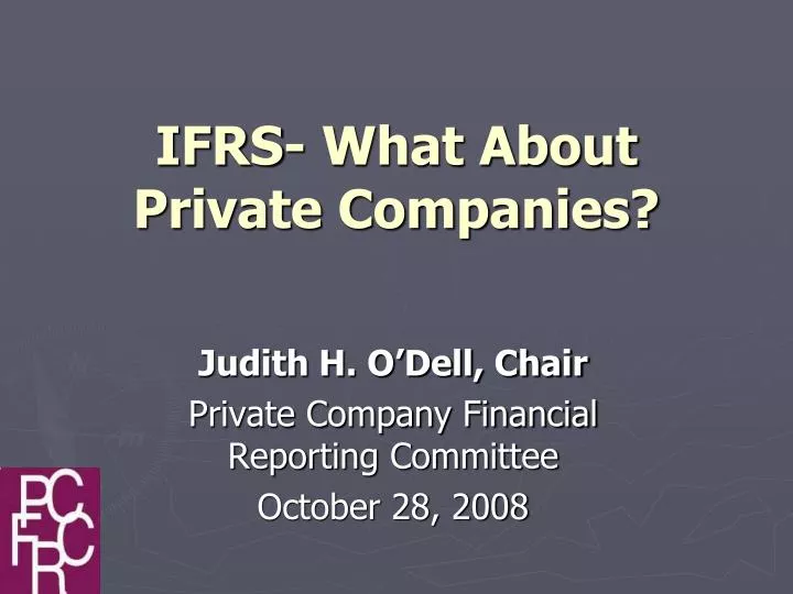 ifrs what about private companies