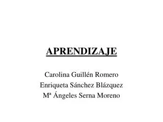 aprendizaje