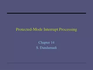 Protected-Mode Interrupt Processing