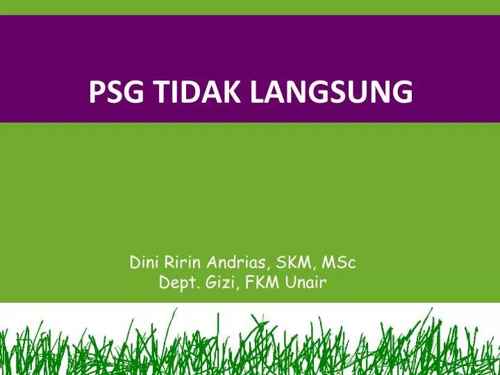 psg tidak langsung