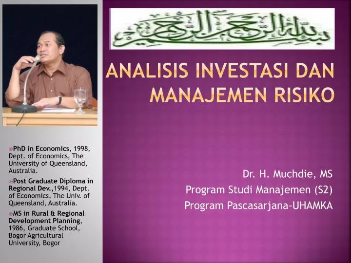 analisis investasi dan manajemen risiko