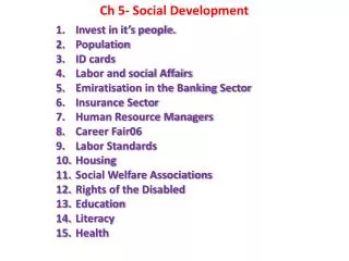 Ch 5- Social Development