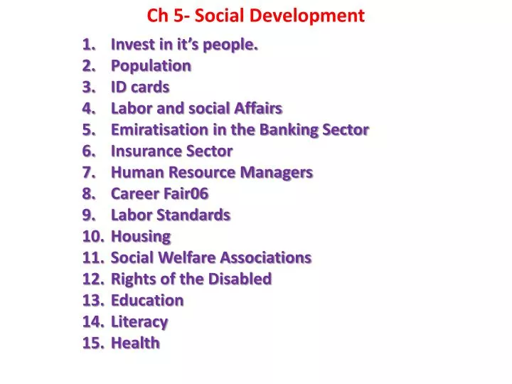 ch 5 social development