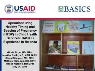 Operationalizing Healthy Timing and Spacing of Pregnancy (HTSP) in Child Health Services: BASICS Experience in Rwanda