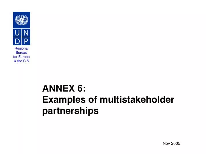 annex 6 examples of multistakeholder partnerships