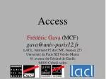 Access - slide 1