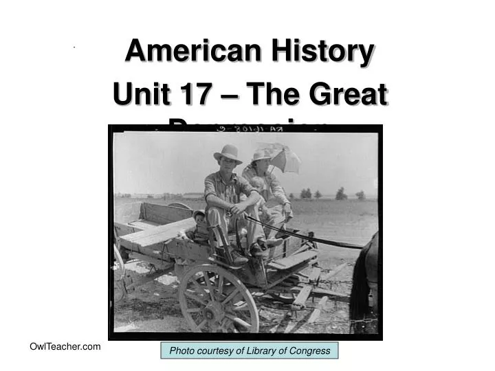 american history unit 17 the great depression