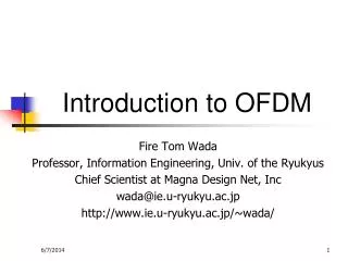 Introduction to OFDM