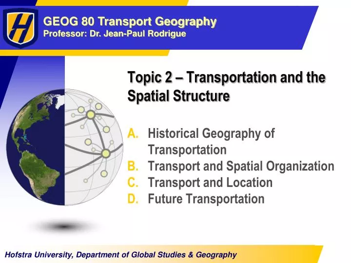 topic 2 transportation and the spatial structure