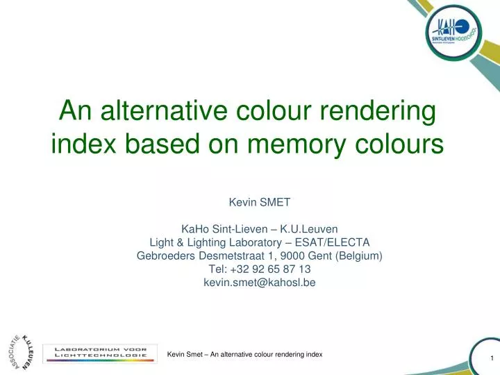 an alternative colour rendering index based on memory colours