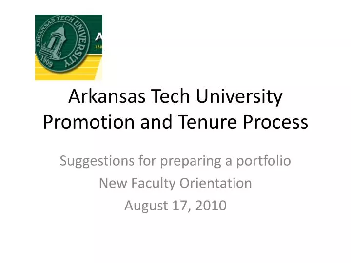 arkansas tech university promotion and tenure process
