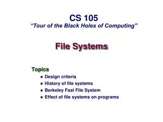 file systems