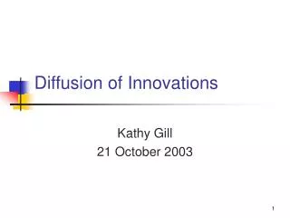 Diffusion of Innovations