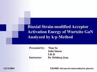 Biaxial Strain-modified Acceptor Activation Energy of Wurtzite GaN Analyzed by k?p Method