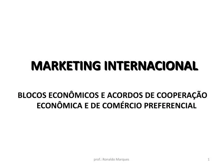 marketing internacional