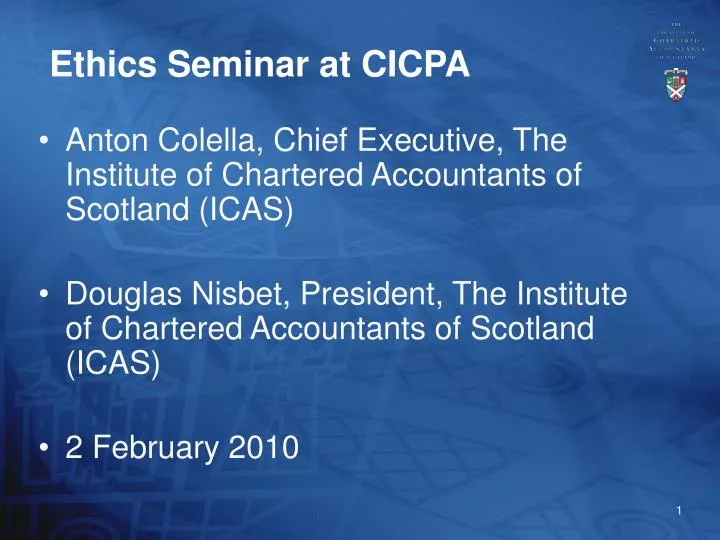 ethics seminar at cicpa