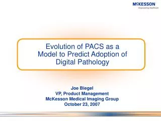 Evolution of PACS as a Model to Predict Adoption of Digital Pathology