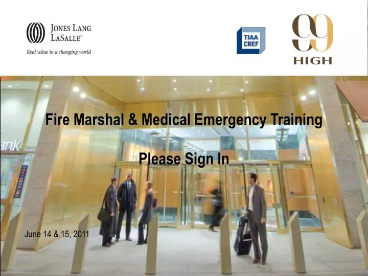 fire marshal medical emergency training please sign in