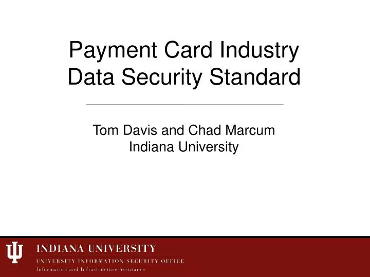 payment card industry data security standard