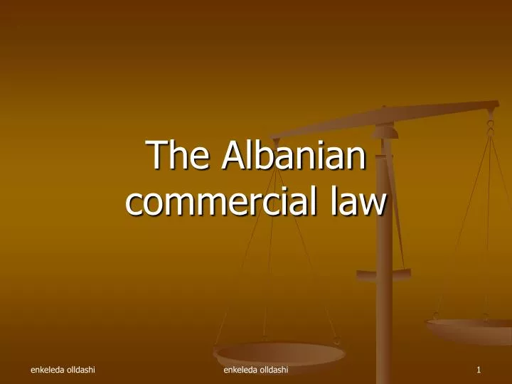 the albanian commercial law